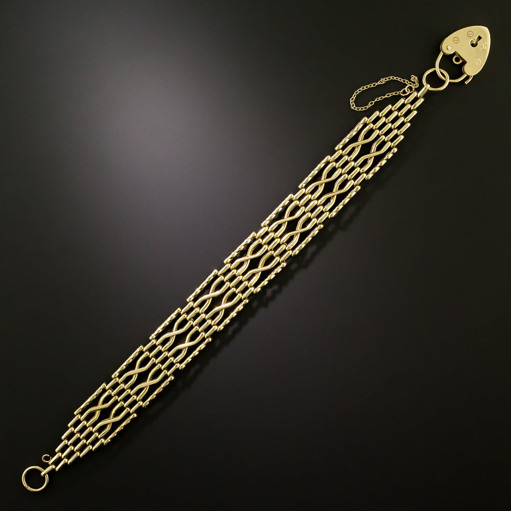 Victorian-Inspired Gate Bracelet with Heart Clasp, United Kingdom - 3