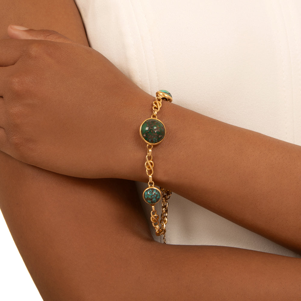 Victorian Matrix Turquoise Bracelet - 5