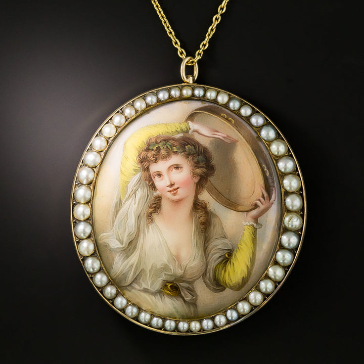 Victorian Miniature Pearl Pendant/Brooch