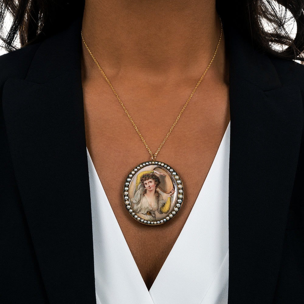 Victorian Miniature Pearl Pendant/Brooch - 3