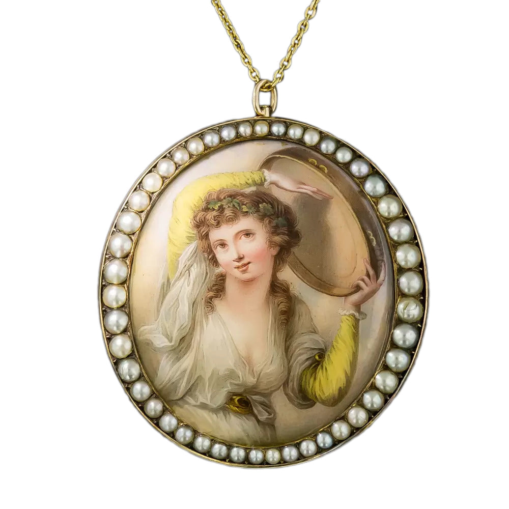 Victorian Miniature Pearl Pendant/Brooch - 3