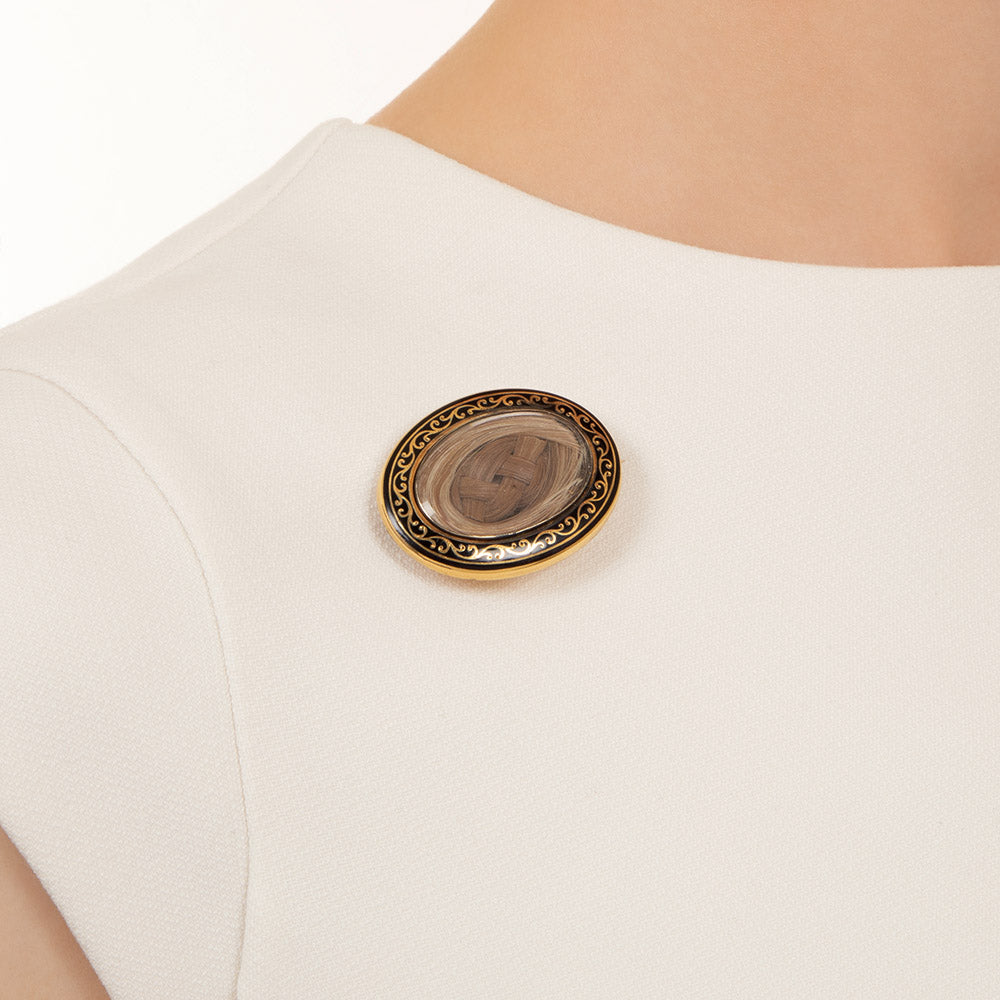 Victorian Mourning Brooch - 5