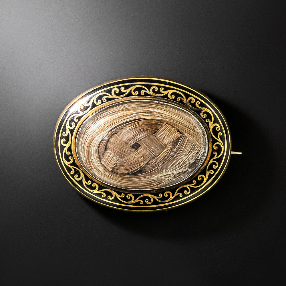 Victorian Mourning Brooch - 4