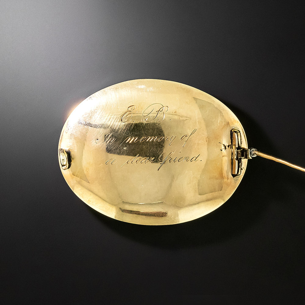 Victorian Mourning Brooch - 6