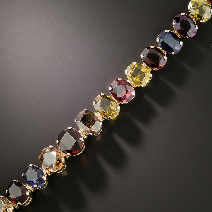 Victorian Multi-Gem Link Bracelet