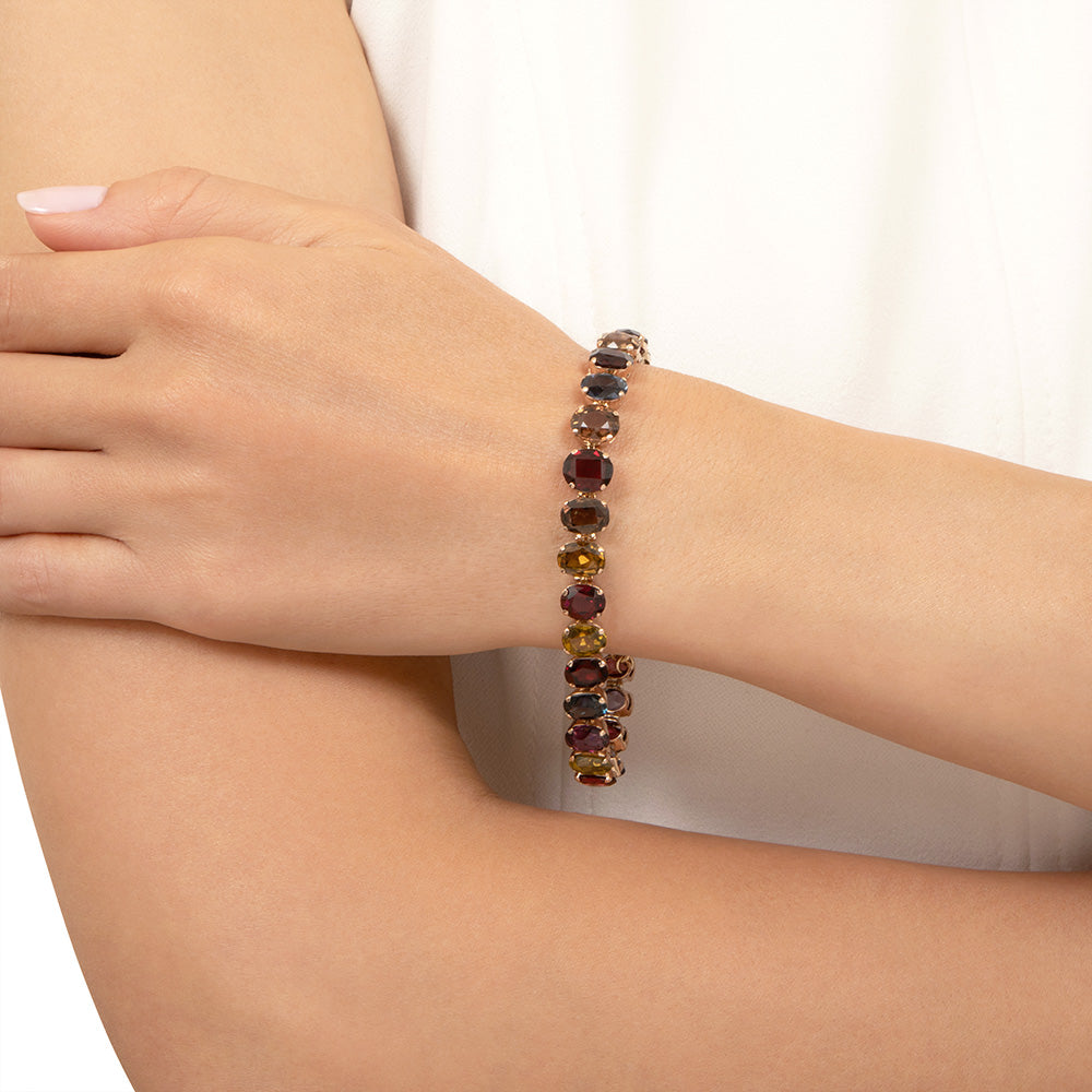 Victorian Multi-Gem Link Bracelet - 5