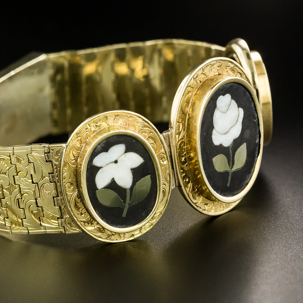 Victorian Pietra Dura 18K Bracelet - 4