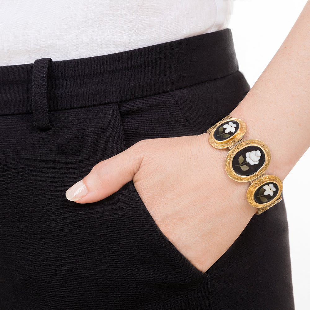Victorian Pietra Dura 18K Bracelet - 5
