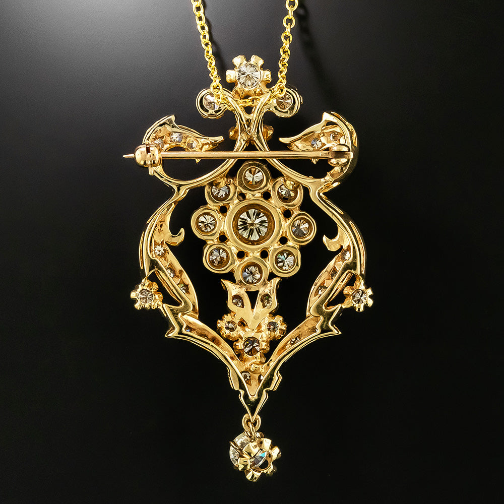 Victorian Retrospective Diamond Necklace/Brooch - 3