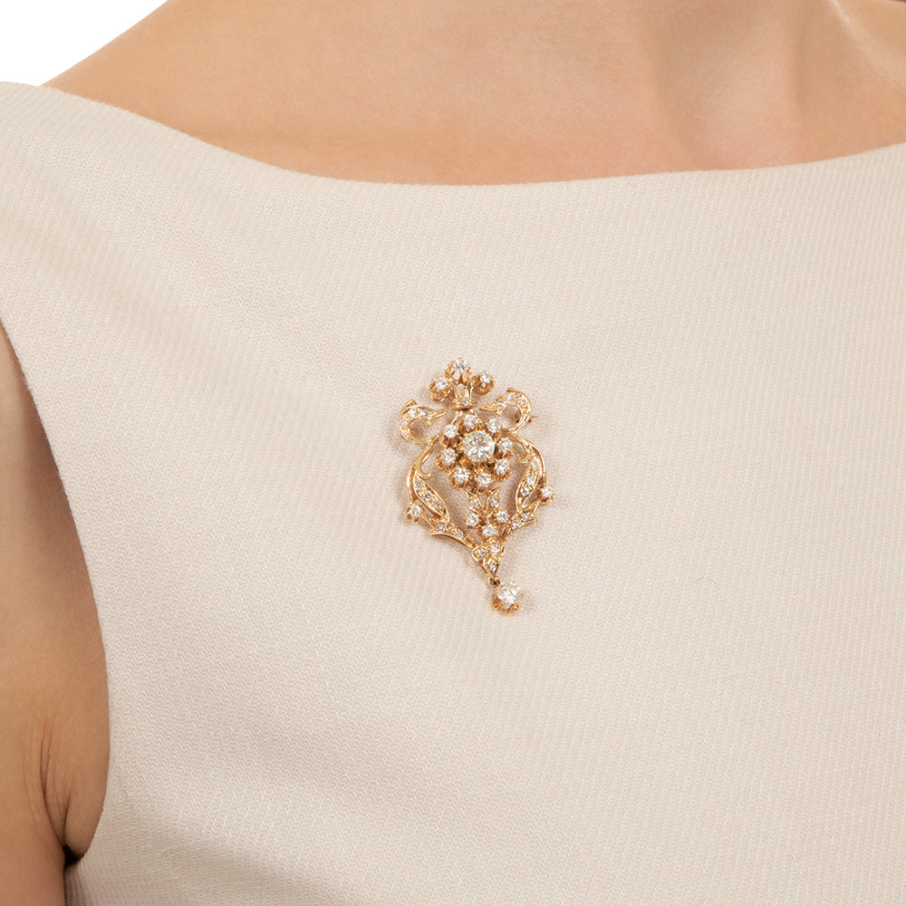 Victorian Retrospective Diamond Necklace/Brooch - 5