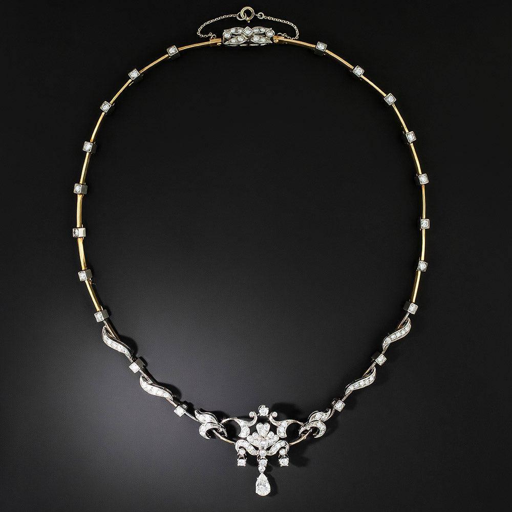 Victorian Revival Diamond Ribbon Necklace - 3
