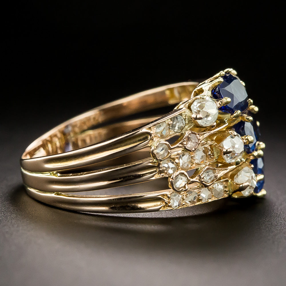 Victorian Sapphire and Diamond Three-In-One Ring, Size 6 1/2+ - 3