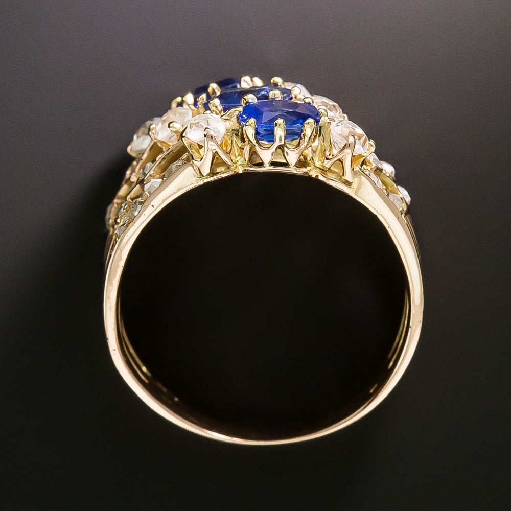 Victorian Sapphire and Diamond Three-In-One Ring, Size 6 1/2+ - 4