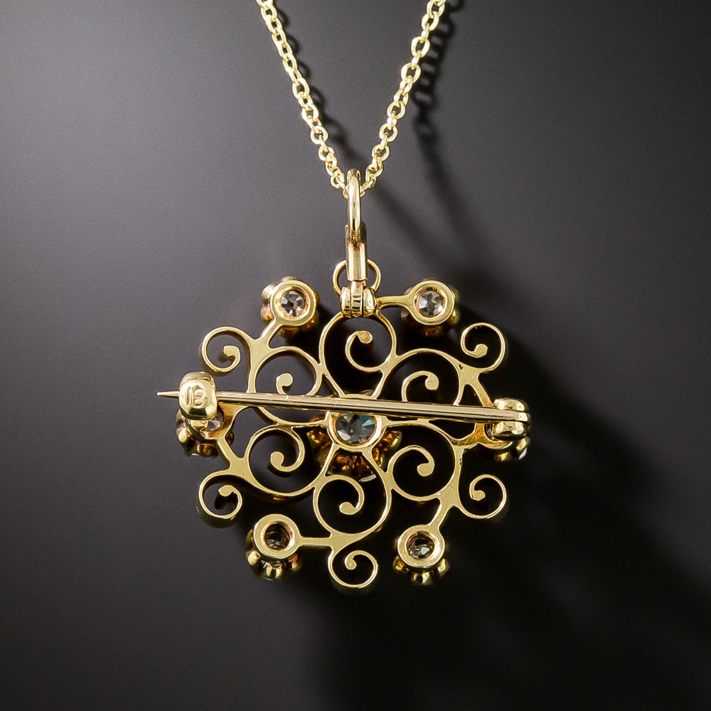 Victorian Scroll Pendant/Brooch - 3