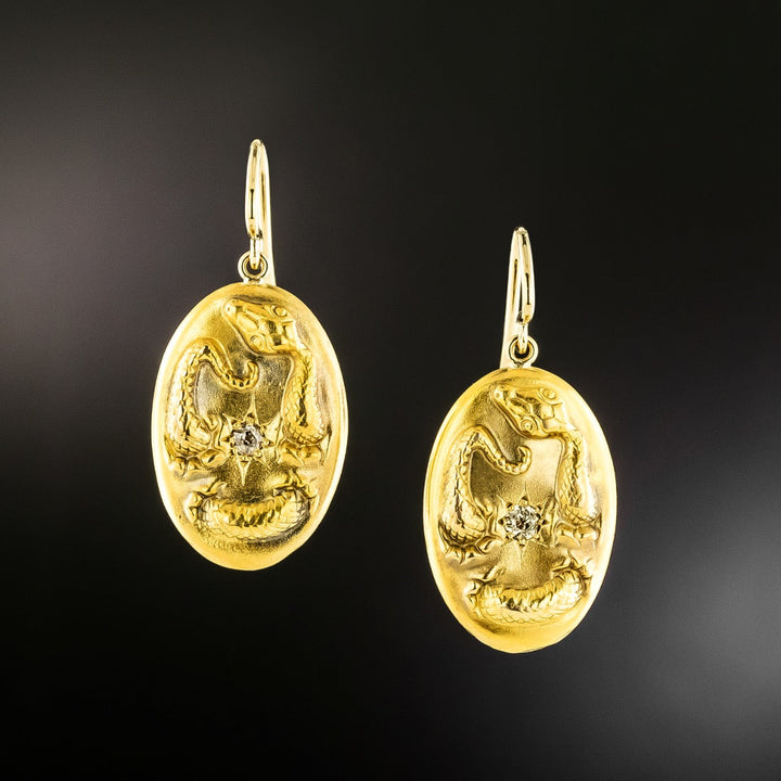Victorian Snake Dangle Earrings