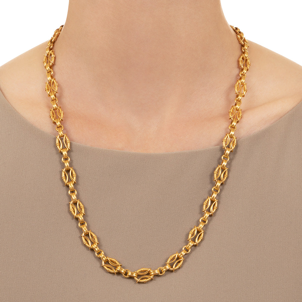 Victorian-Style 18K Handcrafted Chain - 4
