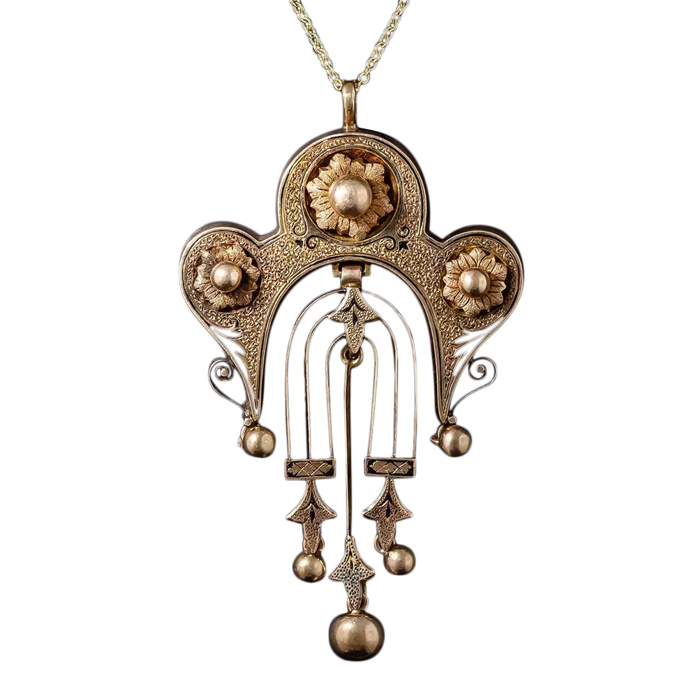 Victorian Taille d'Epargne Enamel Necklace - 3