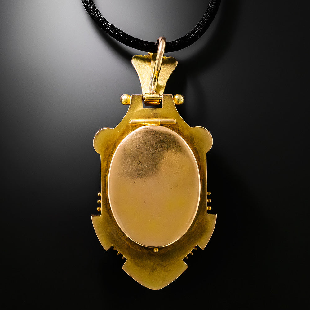 Victorian Two-Tone Gold Seed Pearl Locket - 3