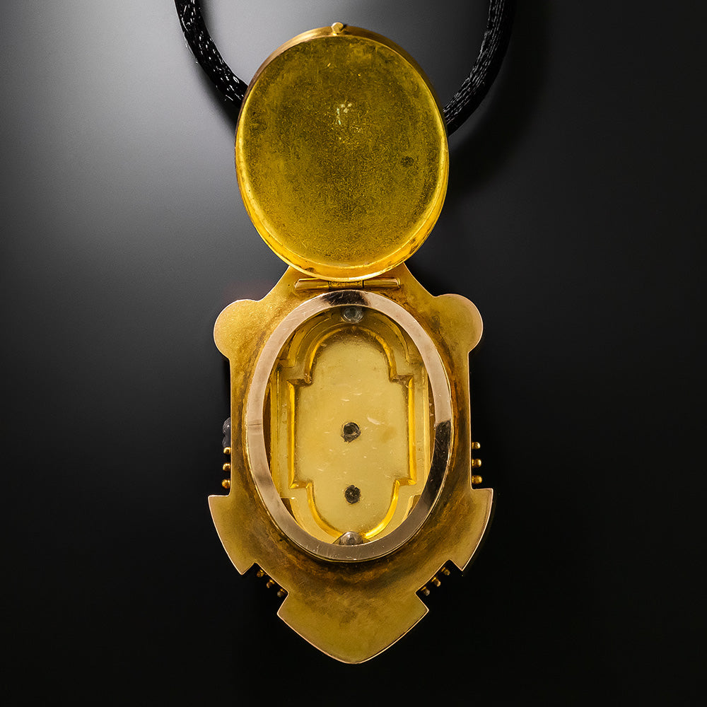 Victorian Two-Tone Gold Seed Pearl Locket - 4