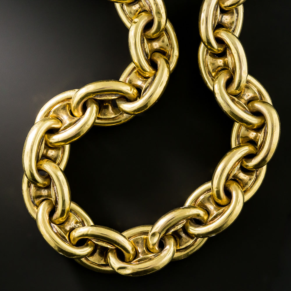 Victorian Wide Anchor Chain 14K Necklace - 3
