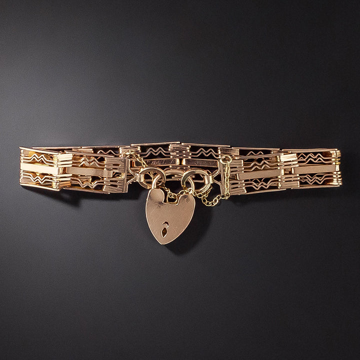 Victorian Zigzag Gate Bracelet, English