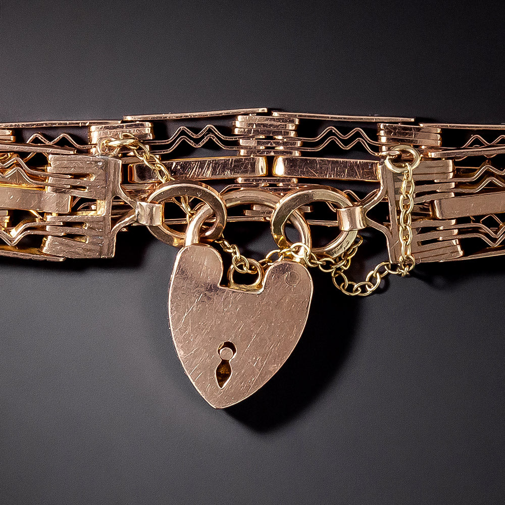 Victorian Zigzag Gate Bracelet, English - 4
