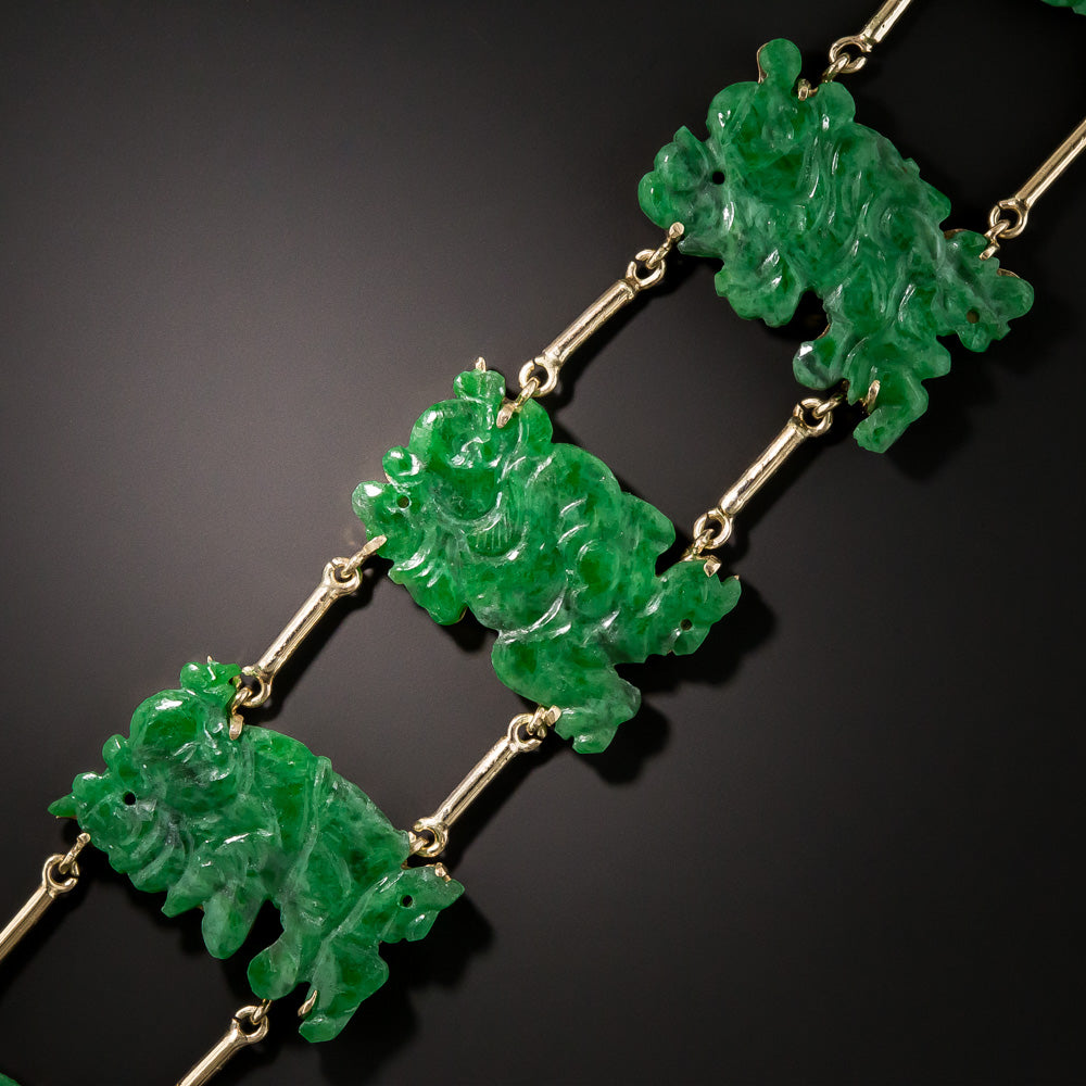 Vintage Natural Jade Buddha Bracelet - 2