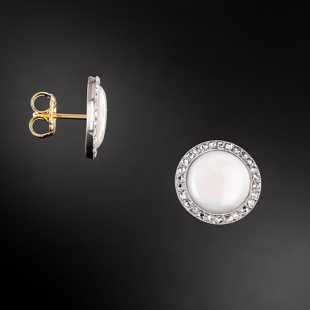 White Enamel and Diamond Earrings, Circa 1900 - 3