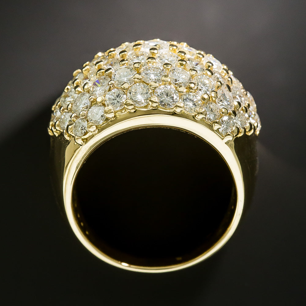 Wide Domed 6.00 Carat Diamond Band Ring - 4