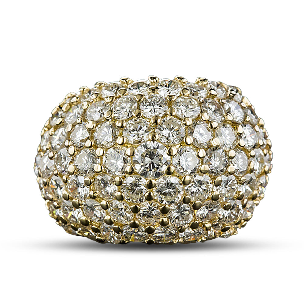 Wide Domed 6.00 Carat Diamond Band Ring - 4
